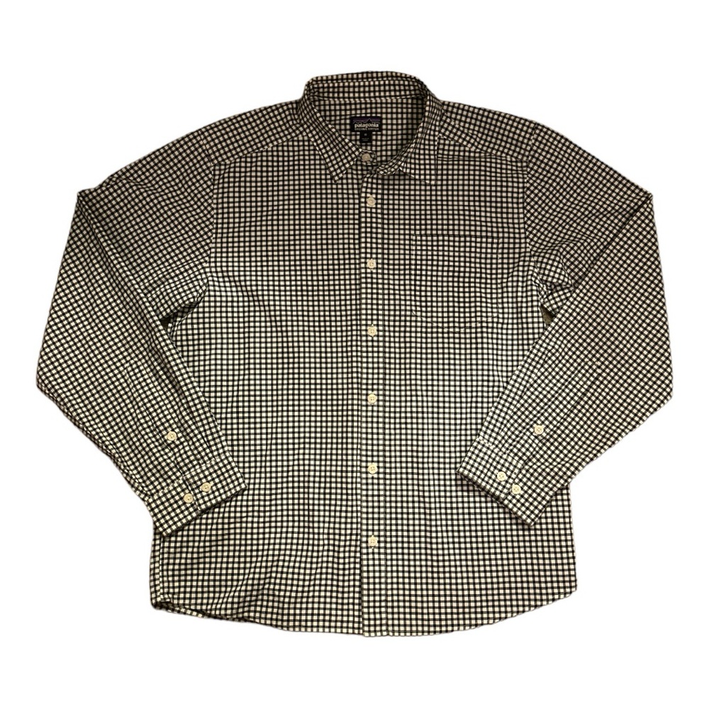 Patagonia Black and White Fezzman Shirt Men’s Medium - Picture 1 of 3
